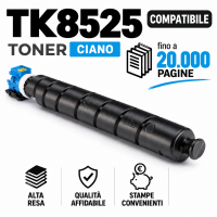 Toner Compatibile per Kyocera TASKalfa 3552ci 4052ci,4053ci TK8525 Ciano da 20000 pagine Toner Compatibile per Kyocera TASKalfa 3552ci 4052ci,4053ci TK8525 Ciano da 20000 pagine